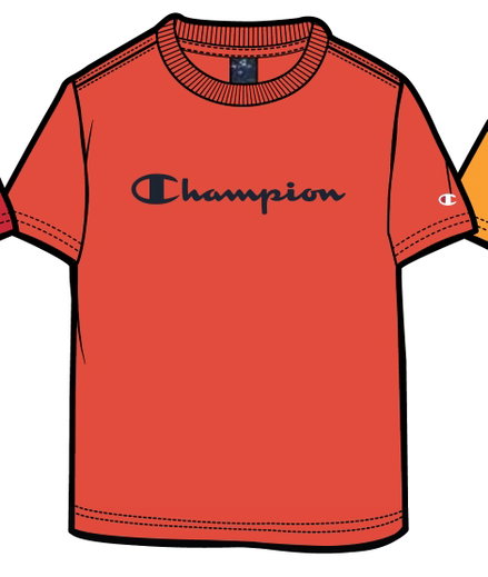 Champion Tshirt (Baumwolle) Big Logo Print feuerrot Jungen