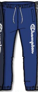 Champion Jogginghose (Baumwolle) Graphic Big Logo Print lang royalblau Kinder
