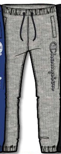 Champion Spodnie dresowe (Bawełna) Graphic Big Logo Print długie szare dla chłopców