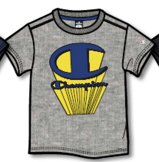 Champion Freizeit Tshirt (Baumwolle) Champion Super Graphic Print grau Kinder