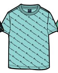 Champion Freizeit-Tshirt (Baumwolle) Champion kleiner Schriftzug Print hellblau Kinder