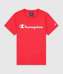 Champion Freizeit-Tshirt (Baumwolle) Crew mit Logo-Schriftzug rot Jungen