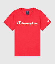 Champion Freizeit-Tshirt (Baumwolle) Crew mit Logo-Schriftzug rot Jungen