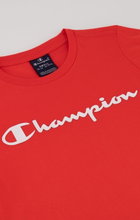 Champion Freizeit-Tshirt (Baumwolle) Crew mit Logo-Schriftzug rot Jungen