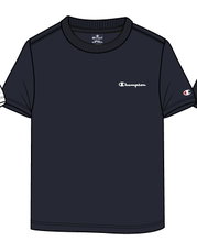 Champion Freizeit-Tshirt (Baumwolle) Crew mit Kleinen-Logo-Schriftzug navyblau Jungen