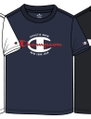 Champion Freizeit-Tshirt (Baumwolle) Crew Graphic Print dunkelblau Kinder