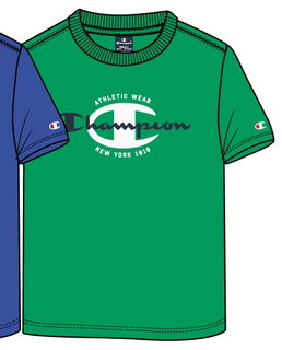 Champion Freizeit-Tshirt (Baumwolle) Crew Graphic Print grün Kinder