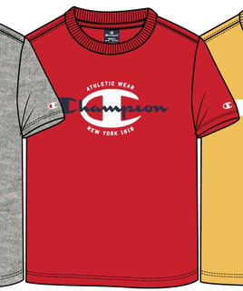 Champion Freizeit-Tshirt (Baumwolle) Crew Graphic Print rot Kinder