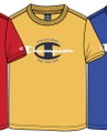 Champion Freizeit-Tshirt (Baumwolle) Crew Graphic Print gelb Kinder