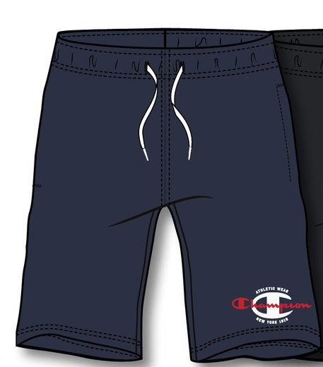 Champion Freizeithose (Baumwolle) Bermuda mit Graphic Print kurz dunkelblau Jungen