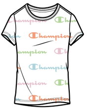 Champion Freizeit-Tshirt (Baumwolle) Graphic Print weiss Mädchen