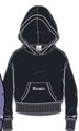 Champion Freizeit Kapuzenpullover (Baumwoll Hoodie) kleiner Schriftzug Print schwarz Mädchen