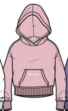 Champion Freizeit Kapuzenpullover (Baumwoll Hoodie) kleiner Schriftzug Print pink Mädchen