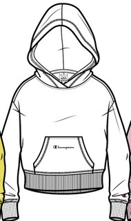 Champion Freizeit Kapuzenpullover (Baumwoll Hoodie) kleiner Schriftzug Print weiss Mädchen