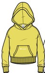 Champion Leisure Hoodie (Cotton Hoodie) Small Logo Print Yellow Girls