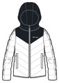 Champion Steppjacke mit Kapuze (gefüttert, warm, winddicht) weiss/schwarz Mädchen