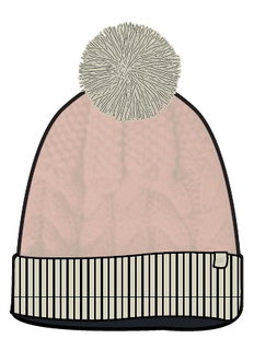 Champion Mütze Legacy Knit Bommel beige Kinder 1er