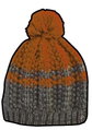 Champion Mütze Legacy Knit Bommel grau/orange Kinder 1er