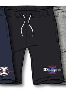 Champion Freizeithose (Baumwolle) Bermuda mit Graphic Print kurz schwarz Jungen