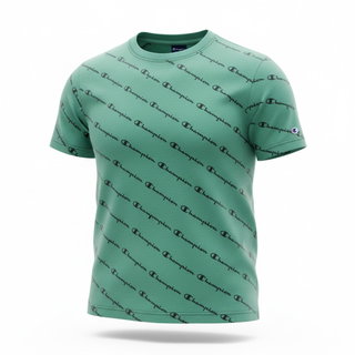 Champion Freizeit-Tshirt (Baumwolle) Champion kleiner Schriftzug Print grün Kinder