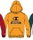 Champion Kapuzenpullover (Fleece Baumwoll-Hoodie) mit New York-Logo gelb Kinder