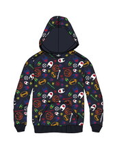 Champion Kapuzenpullover Legacy (Basketball Print Fleece) - dunkelblau Kinder