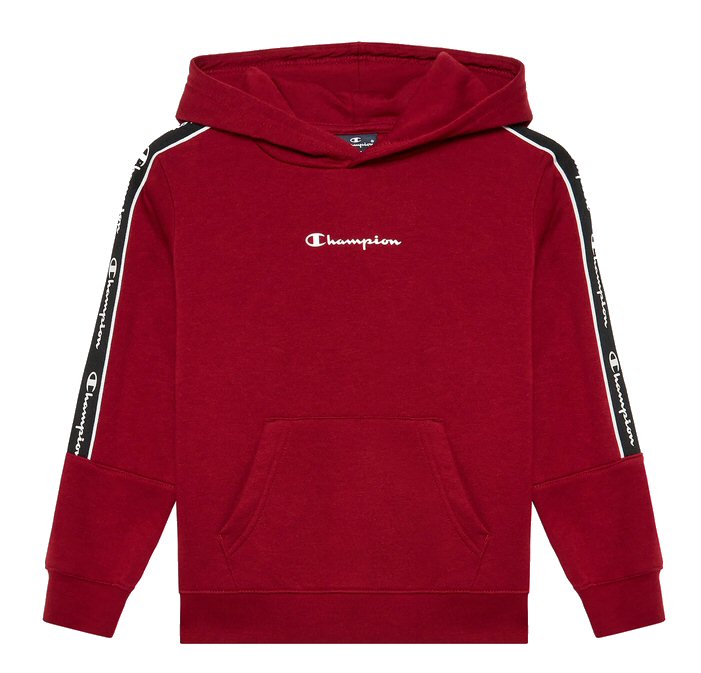 Champion Hoodie - lightweight fleece with logo tape red boys