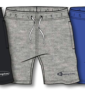 Champion Freizeithose (Baumwolle) Shorts kurz grau Jungen