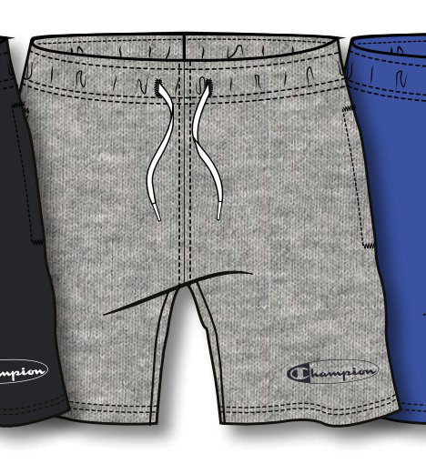 Champion Freizeithose (Baumwolle) Shorts kurz grau Jungen