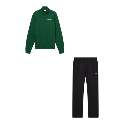 Champion Trainingsanzug Sweatsuit Full-Zip (jacke & Hose) grün/schwarz Herren