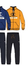 Champion Tracksuit (Jacket & Trousers made of Cotton) with New York Logo Yellow/Black Kids