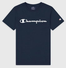 Champion Freizeit-Tshirt (Baumwolle) Crew mit Logo-Schriftzug navyblau Jungen