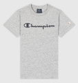 Champion T-shirt rekreacyjne (bawełna) Crew z logo 2023 jasnoszary chłopcy