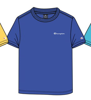 Champion Freizeit-Tshirt (Baumwolle) Crew mit Kleinen-Logo-Schriftzug royalblau Jungen