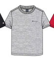 Champion Freizeit-Tshirt (Baumwolle) Crew mit Kleinen-Logo-Schriftzug hellgrau Jungen