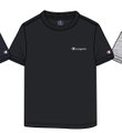 Champion Freizeit-Tshirt (Baumwolle) Crew mit Kleinen-Logo-Schriftzug schwarz Jungen