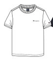 Champion Freizeit-Tshirt (Baumwolle) Crew mit Kleinen-Logo-Schriftzug weiss Jungen