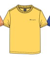 Champion Freizeit-Tshirt (Baumwolle) Crew mit Kleinen-Logo-Schriftzug gelb Jungen