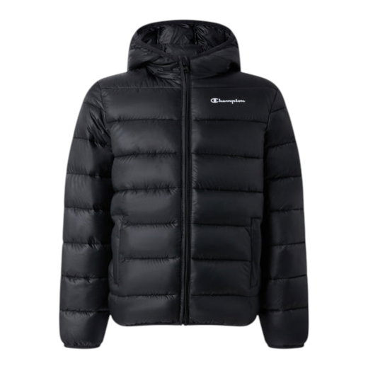 Champion Winterjacke Hooded Jacket (warm, bequeme Passform) schwarz Kinder