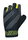 Chiba Fahrrad-Handschuhe Ergo (Dreidimensional geformte, flexible Innenhand) schwarz/gelb - 1 Paar