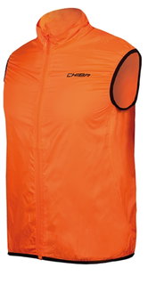 Chiba Bike Vest Windblocker Safety (extremely light - 50 grams) neon orange Men