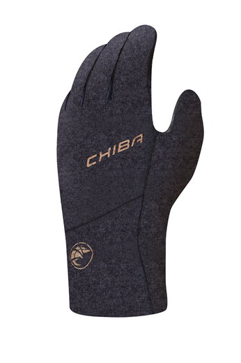 Chiba Winter-Fahrradhandschuhe All Natural Glove Warm (Oberhand aus warmen Walkstoff) schwarz - 1 Paar