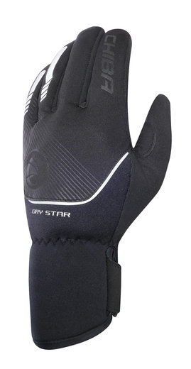 Chiba Winter-Fahrradhandschuhe Dry Star (Oberhand aus warmen, winddichtem Softshell) schwarz - 1 Paar