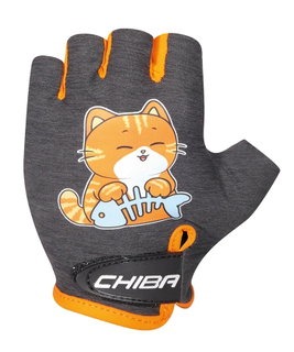Chiba Fahrrad Handschuhe Cool Cat grau Kinder - 1 Paar