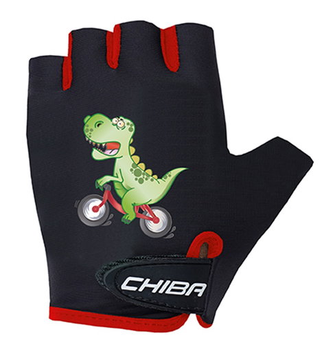 Chiba Fahrrad Handschuhe Cool Dinosaurier schwarz Kinder - 1 Paar