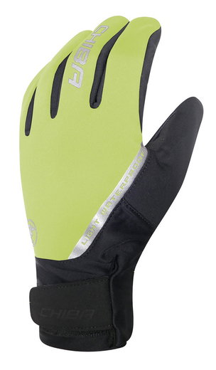 Chiba Winter-Fahrradhandschuhe Softshell Waterproof neongelb - 1 Paar
