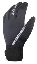 Chiba Winter-Fahrradhandschuhe Softshell Waterproof schwarz - 1 Paar