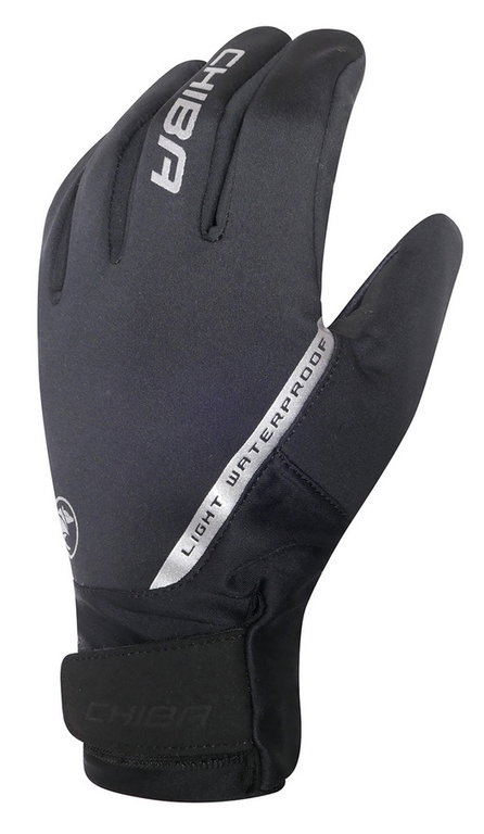 Chiba Winter-Fahrradhandschuhe Softshell Waterproof schwarz - 1 Paar