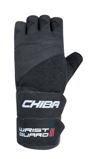 Rękawice fitness Chiba Wristguard IV czarne - 1 para