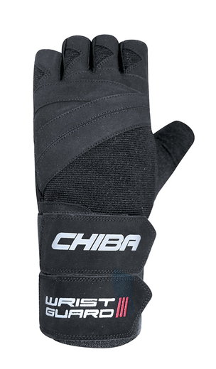 Rękawice fitness Chiba Wristguard IV czarne - 1 para